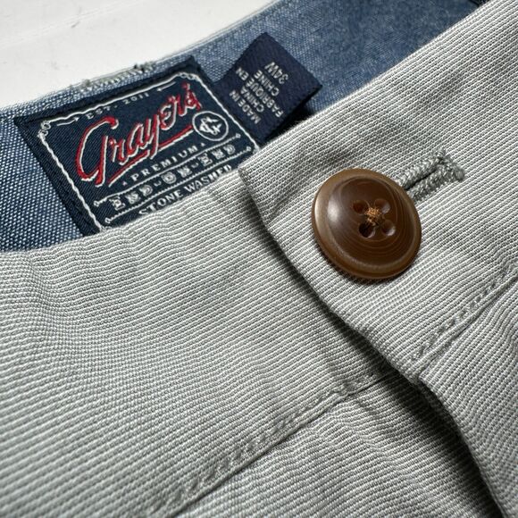 Grayers Stretch End on End Shorts 9" Stone Grey Men's 34W (Fits 35) EUC - Picture 2 of 12